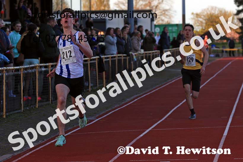 150 metres, 2024 NEGP 1, Monkton Stadium, Jarrow. Photo: David T. Hewitson/Sports for All Pics